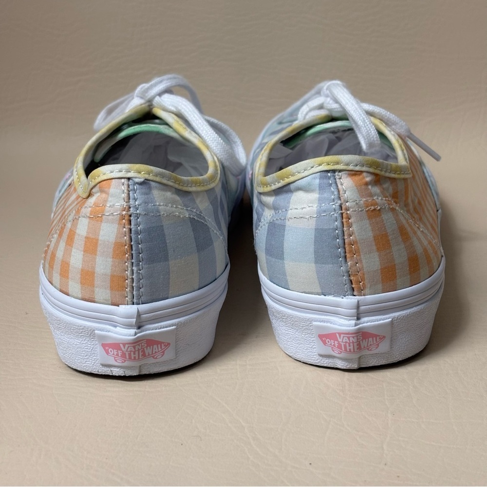 Woman’s Vans Authentic - Gingham Block (Blue/Pink/Yellow) Size 8 - Picture 7 of 9